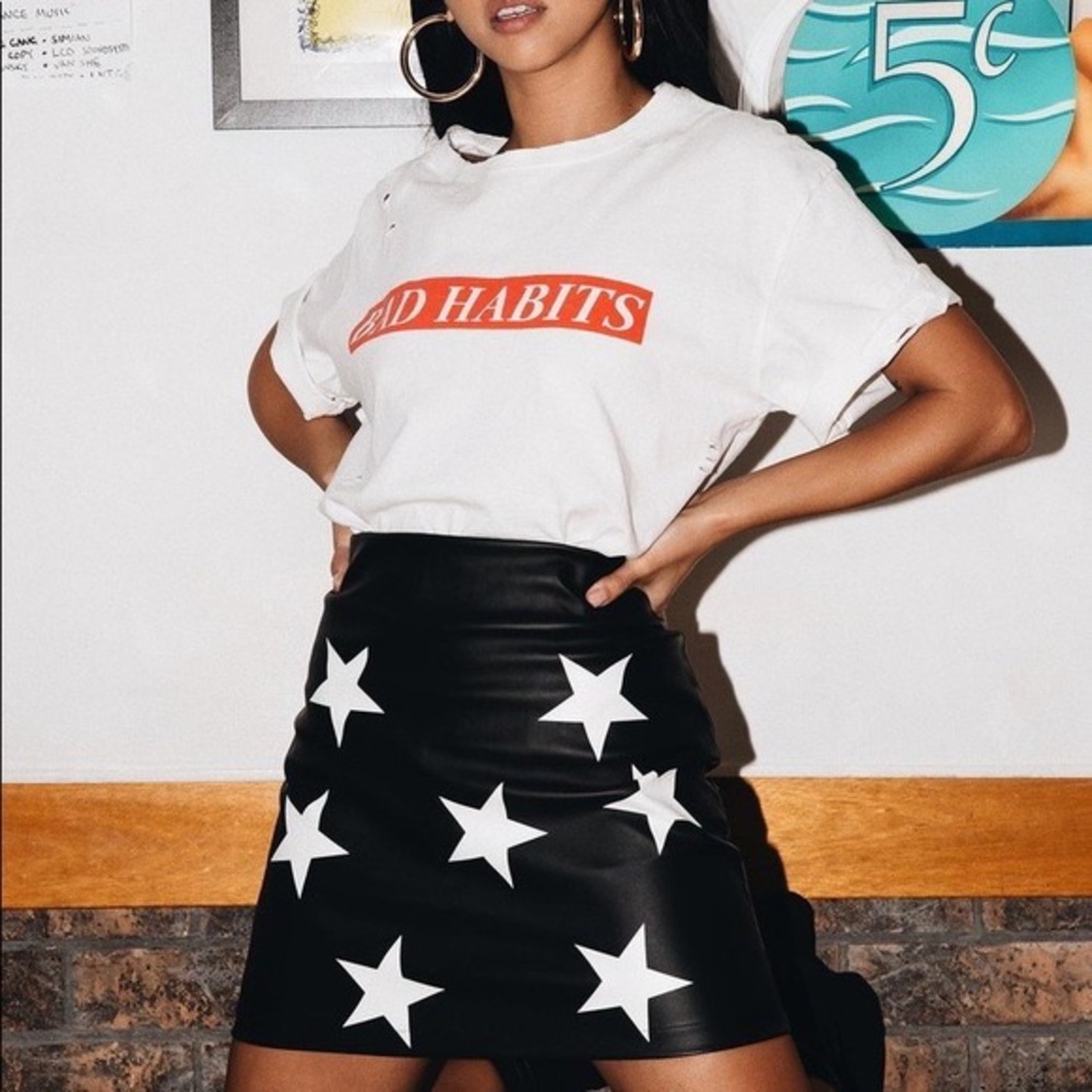 Princess Polly Starboy Vegan Leather Skirt